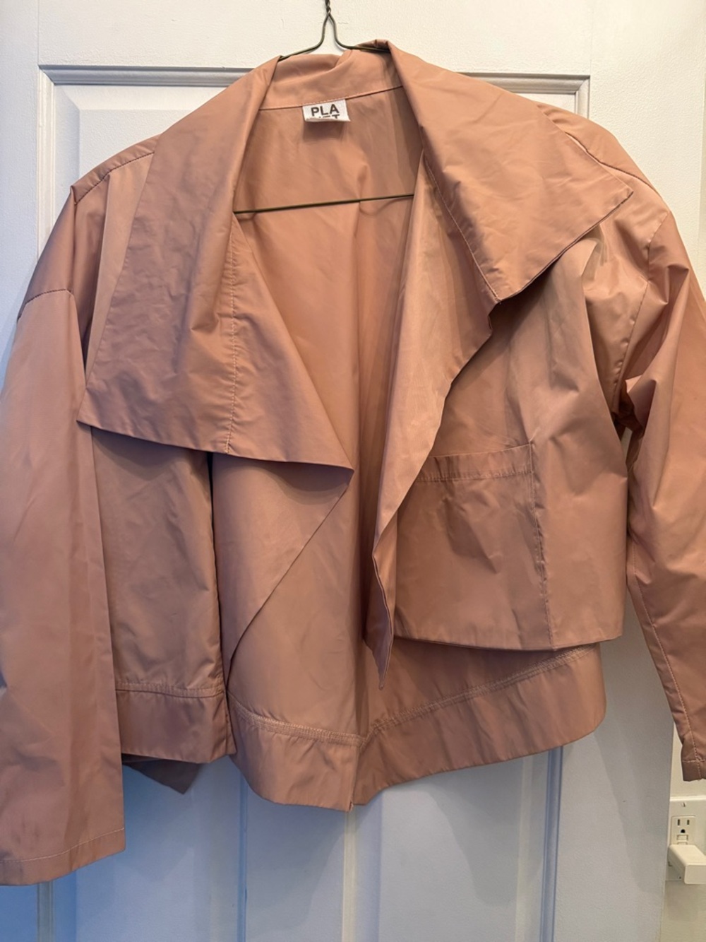 PLA Women's Cropped Trench Coat in Blush